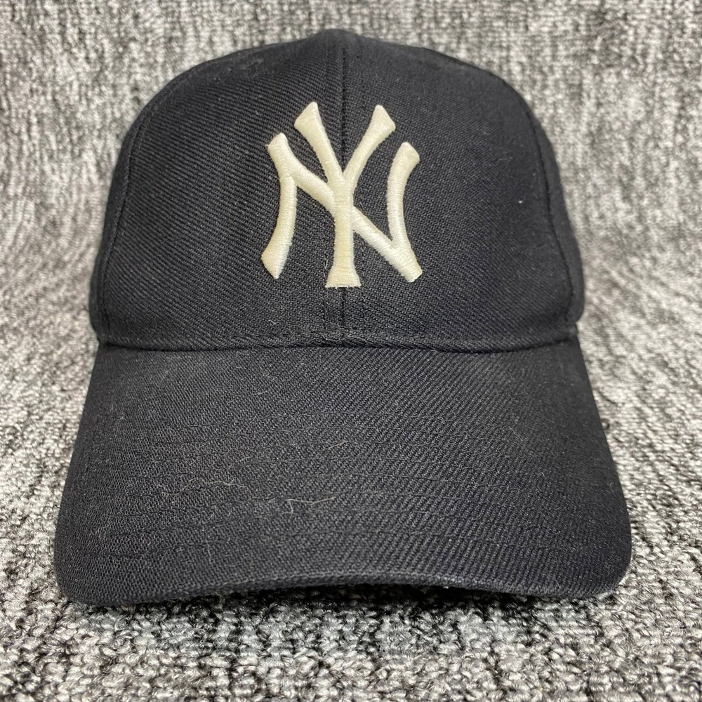 Vintage New York Yankees Hat Twins Enterprise MLB Strapback Cap Navy Wool Blend